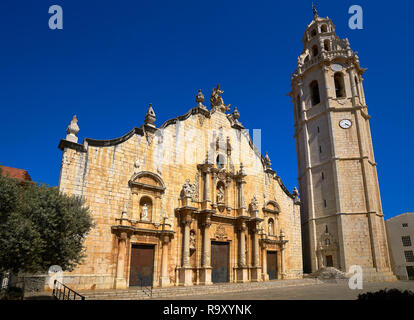 Alcala de Chivert Xivert church In Castellon Spain Saint Juan Bautista Stock Photo