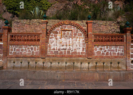 Gatova fountain natural water from Calderona Sierra of Valencia in spain Stock Photo