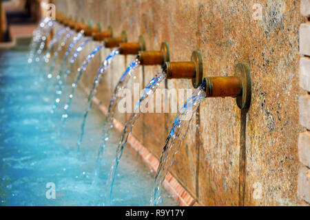 Gatova fountain natural water from Calderona Sierra of Valencia in spain Stock Photo