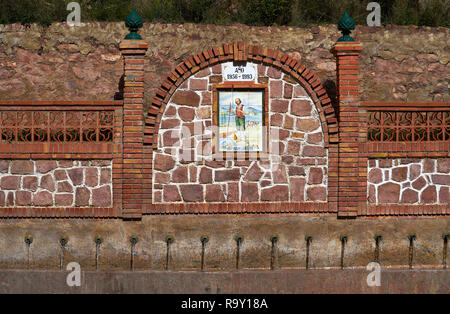 Gatova fountain natural water from Calderona Sierra of Valencia in spain Stock Photo