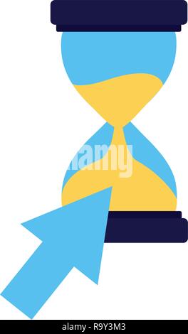 business hourglass and arrow Stock Vector