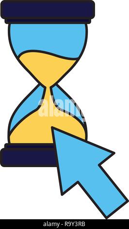 business hourglass and arrow Stock Vector