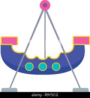 pirate ship of amusement park vector illustration design Stock Vector