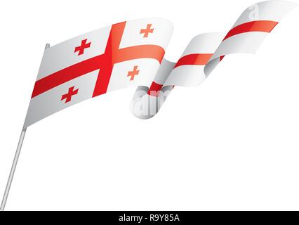 Georgia flag, vector illustration on a white background Stock Vector