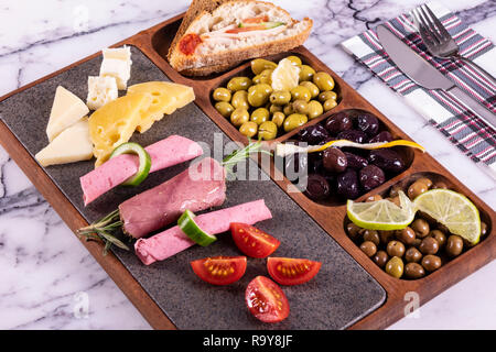 Healthy Turkish style breakfast in the morning. Stock Photo