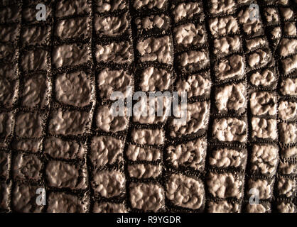 Pattern of rough crocodile leather as background Stock Photo