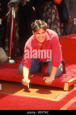 HOLLYWOOD, CA - JUNE 28: Actor Tom Cruise attends hand and footprint ceremony for Tom Cruise on June 28, 1993 at Mann's Chinese Theatre in Hollylwood, California. Photo by Barry King/Alamy Stock Photo Stock Photo