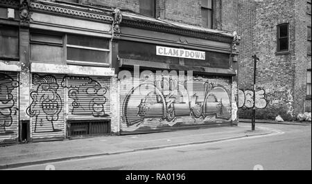 Clampdown Records. Iconic record store. Manchester City Centre England 21.4.18 Stock Photo