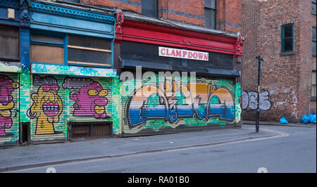 Clampdown Records. Iconic record store. Manchester City Centre England 21.4.18 Stock Photo