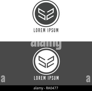 letter logo with circle Stock Vector