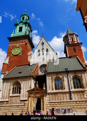 Royal Wawel Castle and Cathedral in Krakow Poland attract visitors from all over the World. It is used as a venue for performances and gatherings Stock Photo