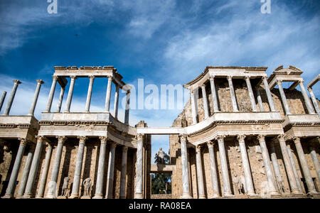 Roman Theater of Merida, Spain, 1st century BC Stock Photo