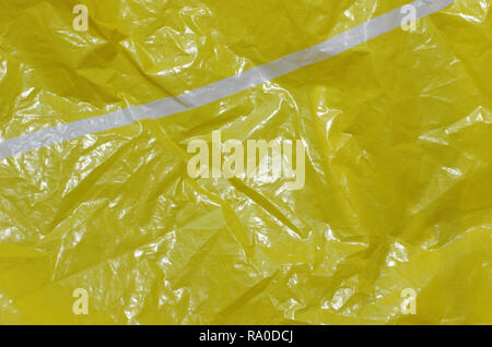 Texture of yellow plastic bag Stock Photo
