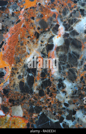 orange gray marble texture. smooth composite materials. macro Stock Photo