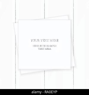 Flat lay top view elegant white composition paper brown on wooden background. Xmas decoration design. Stock Vector