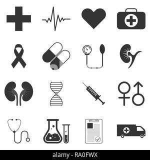 Medical icons set Stock Vector