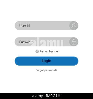 User login interface Stock Vector