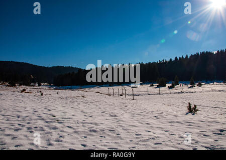 Beautiful mountain Igamn in the winter during the sunny day Stock Photo ...