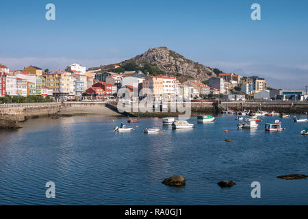 Fishing port of Muxia, a small coastal town and tourist destination at the Coast of Death, La Coruna, Galicia, Spain Stock Photo