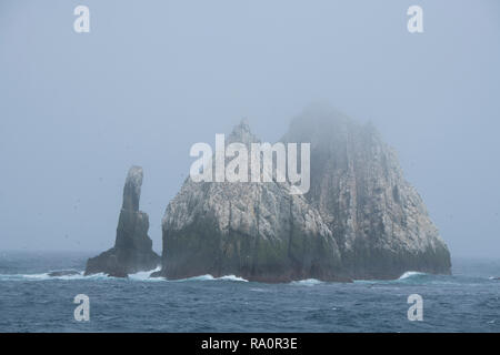 South Georgia, Shag Rocks. Uninhabited group of small islands (aka ...