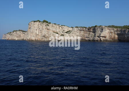 cliffs at Telascica Nature Park, Dugi Otok, Croatia Stock Photo