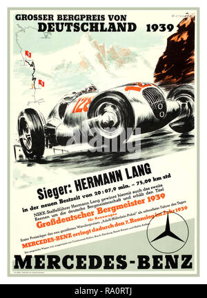 Vintage German Mercedes Benz Promotion Poster 