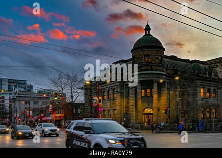 Carnegie Centre, Main and Hastings Street intersection, Downtown Eastside, Vancouver, British Columbia, Canada Stock Photo