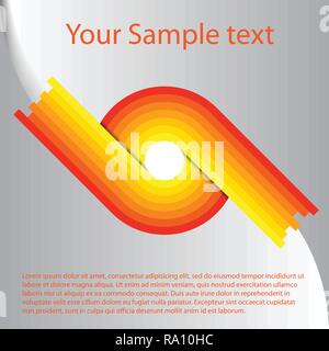 Abstract Colorful Modern Styled Background Design Layout with Spiral Shaped Logo - Illustration in Editable Vector Format Stock Vector
