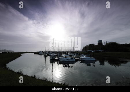 harbour at shotley gate suffolk Stock Photo