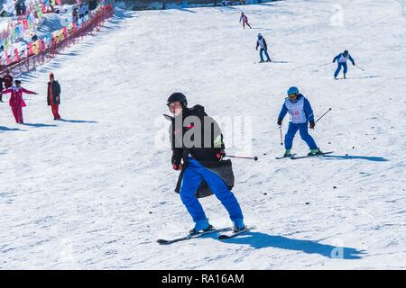 Weifang, Weifang, China. 29th Dec, 2018. Weifang, CHINA-Winter sports meeting kicks off in Weifang, east China's  Shandong Province. Credit: SIPA Asia/ZUMA Wire/Alamy Live News Stock Photo