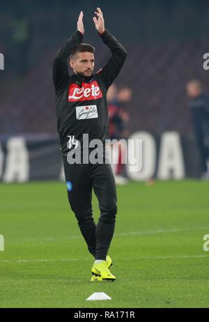 Stadio San Paolo, Naples, Italy. 29th Dec, 2018.  Serie A football, Napoli versus Bologna; Dries Mertens of Napoli during the warm up Credit: Action Plus Sports/Alamy Live News Stock Photo