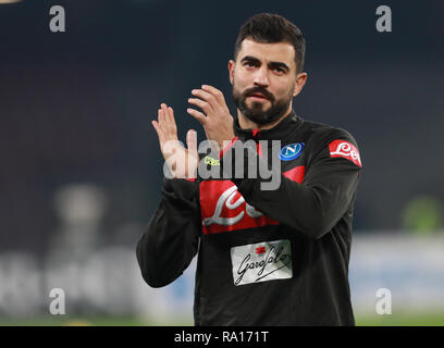 Stadio San Paolo, Naples, Italy. 29th Dec, 2018.  Serie A football, Napoli versus Bologna; Raul Albiol of Napoli during the warm up Credit: Action Plus Sports/Alamy Live News Stock Photo