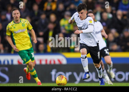 Norwich, UK. 29th December 2018. Mason Mount of Derby County - Norwich City v Derby County, Sky Bet Championship, Carrow Road, Norwich - 29th December 2018  Editorial Use Only - DataCo restrictions apply Credit: MatchDay Images Limited/Alamy Live News Stock Photo