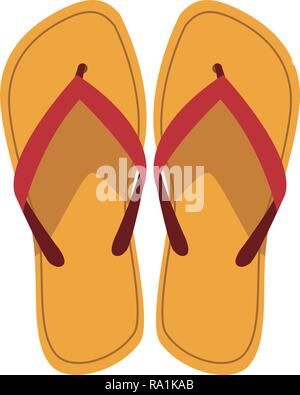 flips flops icon in white background vector illustration graphic design Stock Vector