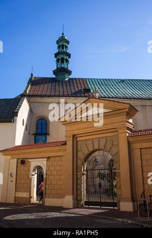 Church of St Joseph and the Convent of Bernardine Nuns in Old Town of Krakow, Poland Stock Photo