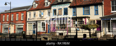 Shops in Dereham town centre, Norfolk, England; UK Stock Photo