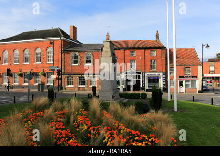 War memorial and gardens, Dereham town centre, Norfolk, England; UK Stock Photo