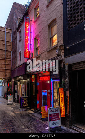 Adult shops on Walker s Court alley Soho London England UK