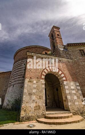 Chapel of Montesiepi seen from outside, Tuscany, Italy 04 14 2018 Stock Photo