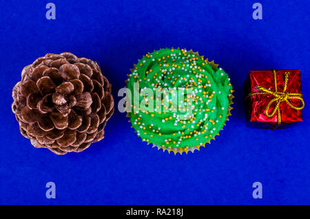 Sweet Christmas baking on bright background. Studio Photo Stock Photo
