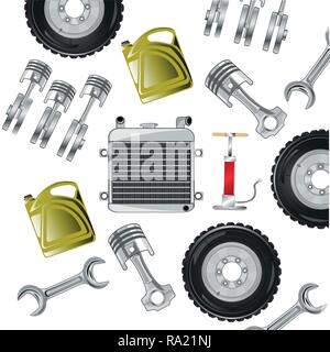 Pattern from details of the car.Vector illustration Stock Vector