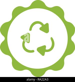 Plastic recycling circle symbol on white backgorund Stock Vector