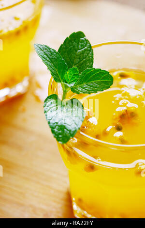 Passion fruit drinks Stock Photo