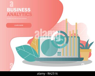 Data analysis concept. Can use for web banner, infographics. Stock Vector