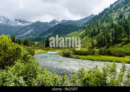 river on the italian alps Stock Photo