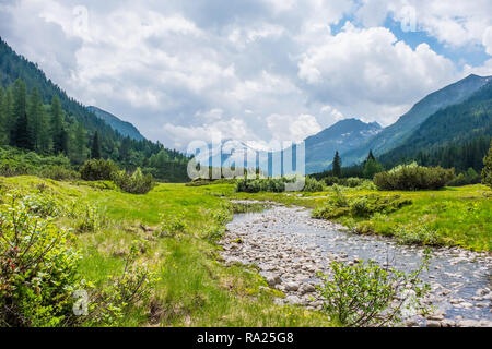 river in the fumo valley in italy Stock Photo