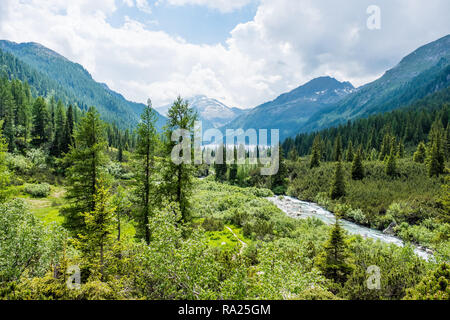 river on the italian alps Stock Photo