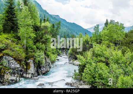 river on the italian alps Stock Photo