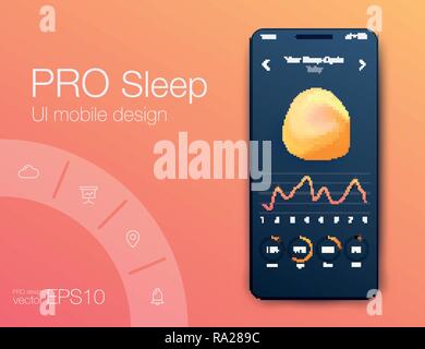 Vector Health And Fitness Smart Phone Application Stock Vector