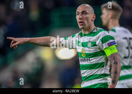 GLASGOW, UK 13TH December 2018. Scott Brown of Celtic during the UEFA Europa League match between Celtic and Red Bull Salzburg at Celtic Park, Parkhead, Glasgow on Thursday 13th December 2018. (Credit: MI News & Sport | Alamy) Stock Photo